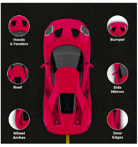 Application areas of Fortador Paint Protection Film (PPF)